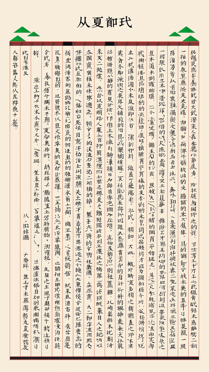 从夏朝到现代，根据文献描述把每个朝代最出名的美女画一幅真人图，需要同框，要求穿自己朝代的衣服。