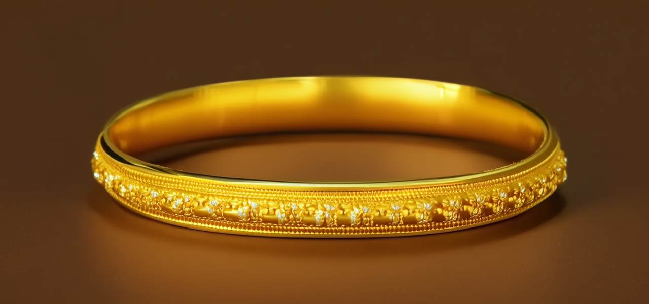 黄金手镯老款图片